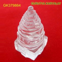82.3 CT Natural Crystal Shree Yantra | Sphatik Shri Yantra | Shree Maha Laxmi Yantra